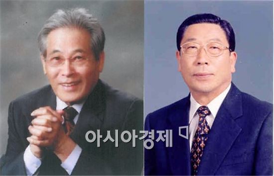 조동희 화백(왼쪽), 권재홍 설립자 