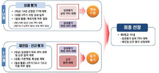 특성화 전문대학 육성사업 중간평가 추진체계도