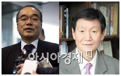 박재완 전 기획재정부 장관(좌) 이재원 전 법제처 처장(우)
