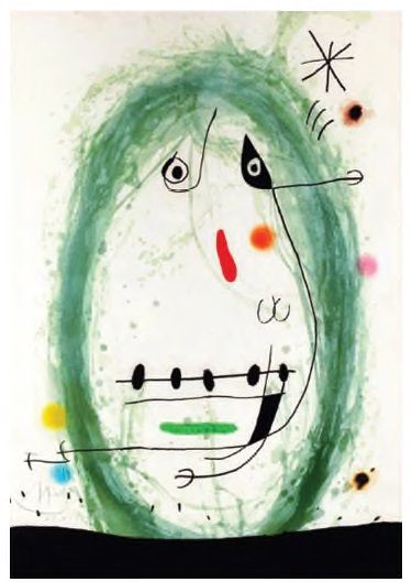 호안 미로(Joan Miro), L’exile Vert, 1969년, 103.4 x 70.5 cm, 예성화랑