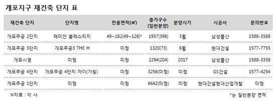 저밀도 재건축의 핵심 개포지구 '래미안 블레스티지'가 시작 알린다