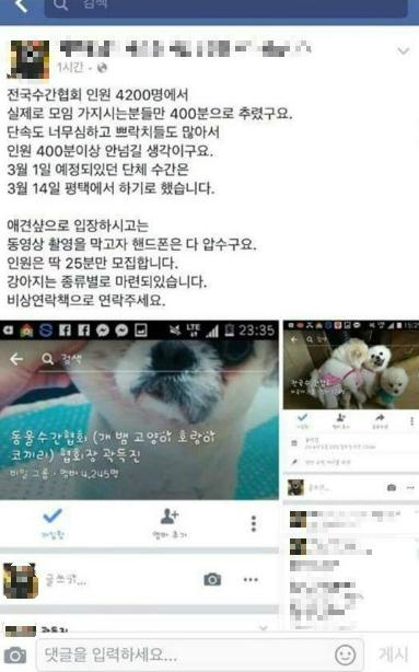 동물대상 성폭행 '단체수간' 게시물… “강아지는 종류별로” 또다른 장난글?