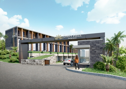 바다와 서귀포 시내가 내려다 보이는 고급 타운하우스