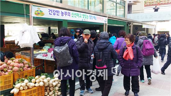 해남군 명품 농수특산물 장터 사찰에서도‘인기만점’