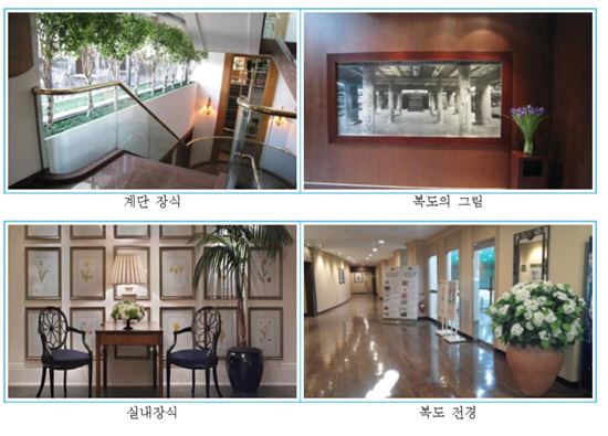 ▲한국관광공사가 호텔등급 평가시 제시한 5성급 호텔의 조건이 되는 복도 그림(※출처:한국관광공사)