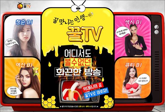 인터넷 개인방송 꿀티비, 회원 가입 10만 명 돌파!