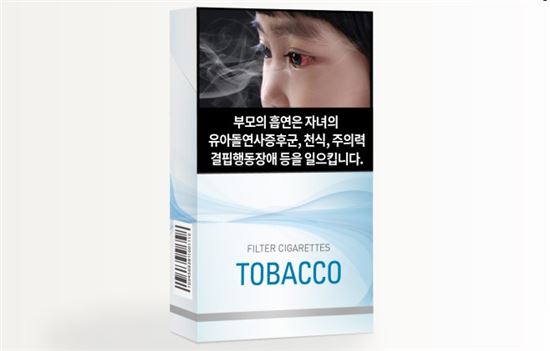 ▲간접흡연 어린이 피해 경고그림
