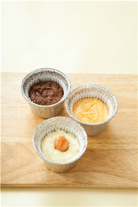 「오늘의 레시피」당근 찜케이크, 소시지 찜케이크, 코코아 찜케이크