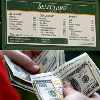 오거스타내셔널골프장의 음식값은 비싸지 않다. 골프장 측에서 가격 인상폭을 제한하기 때문이다.