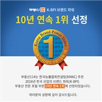 부동산114, 한국산업브랜드파워 10년 연속'1위'