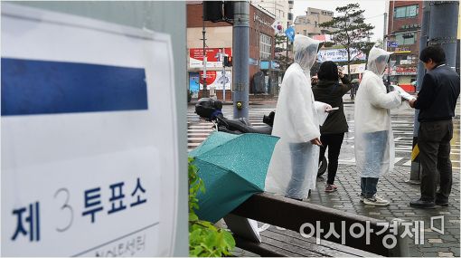 [포토]"출구조사 '꼼꼼히' 합니다"