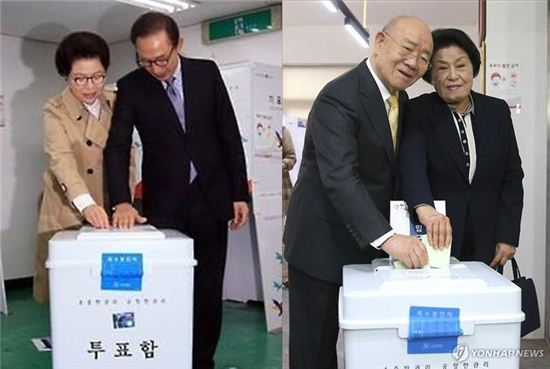  “훌륭한 분 많이 당선되길” 이명박·전두환 前대통령들 투표권 행사