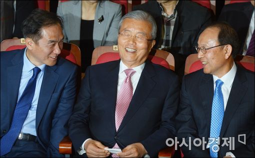 [포토]김종인 선대위원장의 미소