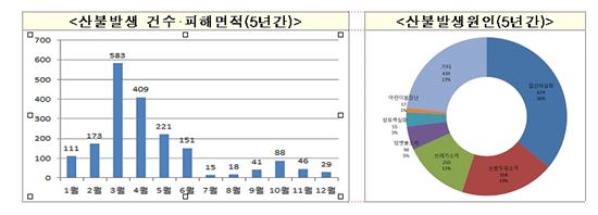 산불 64%가 봄철에 집중…"등산때 라이터 소지 금지"