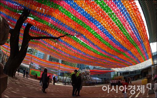 [포토]조계사 물들인 오색 연등