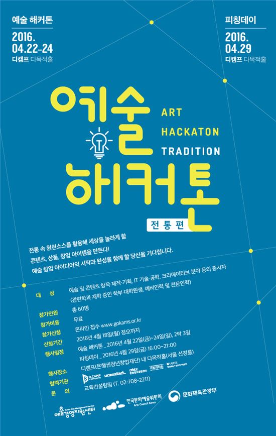 '예술 해커톤' 포스터