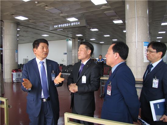 성일환 한국공항공사 사장 광주공항 방문