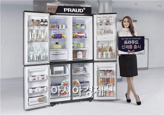 ▲대유위니아 2016년형 냉장고 신제품 '프라우드'(제공=대유위니아)