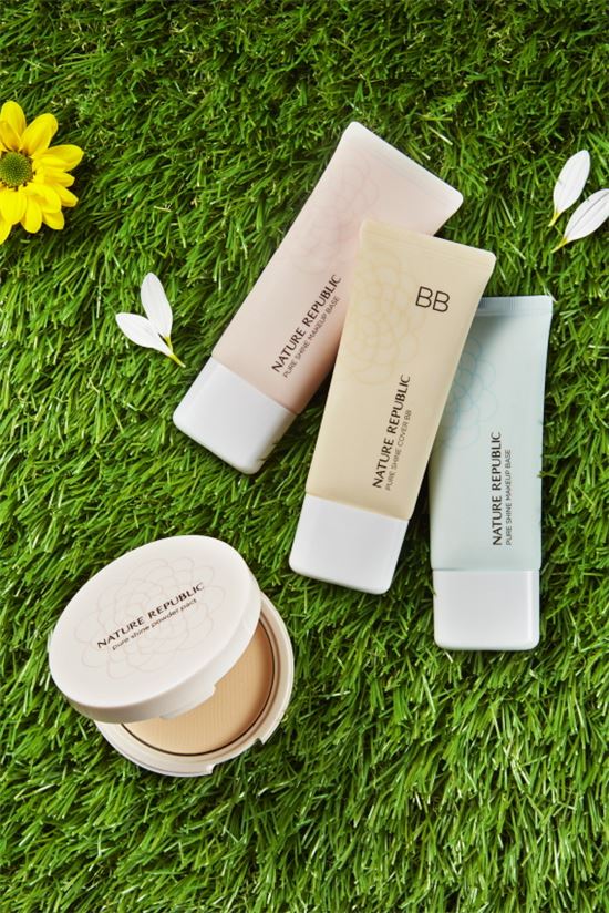 네이처리퍼블릭, '퓨어 샤인 베이스 메이크업' 4종 선봬