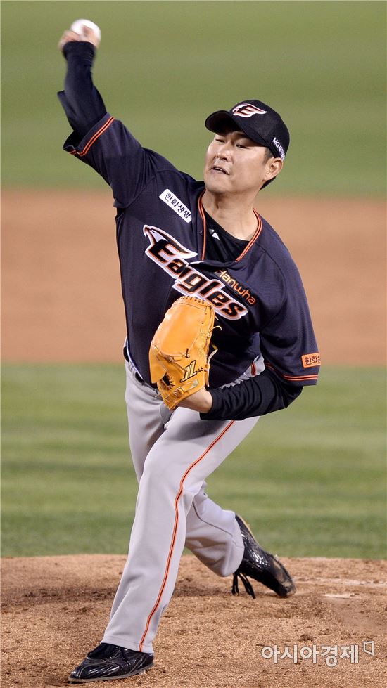 [포토]송은범, '오늘 감이 좋아!'