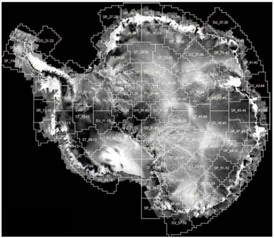 ▲1997년 캐나다 위성이 촬영한 남극대륙.[사진제공=CSA/Ohio State University/Alaska Satellite Facility]