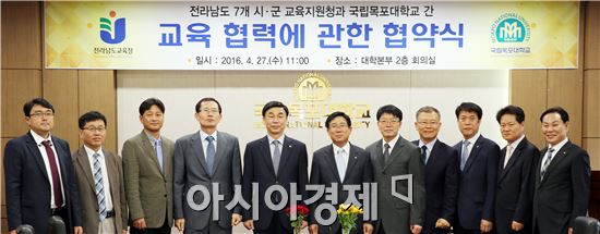 목포대학교-전남지역 7개 교육지원청 업무협약 체결