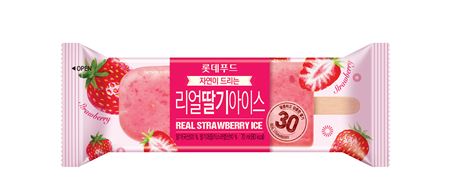 롯데푸드, 딸기 30% 채운 ‘리얼딸기 아이스바’ 출시