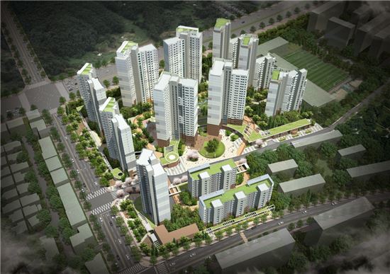 5월 분양을 앞둔 래미안 루체하임 조감도. 서울 강남 일원현대아파트를 재건축하는 단지다.