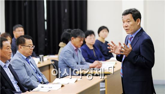 윤장현 광주시장,광주시공무원교육원 동장 시책교육