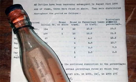 바다를 떠돈 '유리병 편지'의 비밀