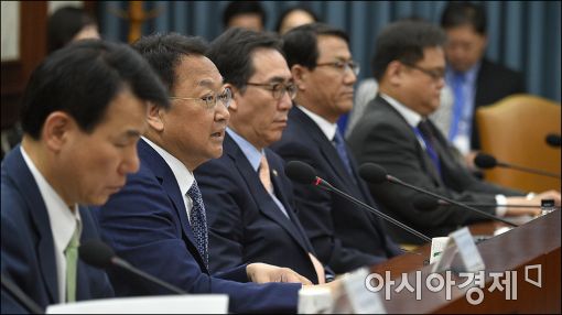 [포토]대외경제장관회의 참석한 유일호 부총리