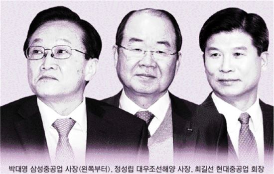 [5월, 구조조정 분수령] 조선3사 CEO도 고통분담 
