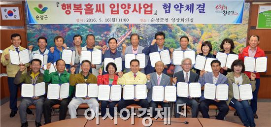 순창군은 16일 관내 21개 사회단체와 ‘행복홀씨 입양사업’추진을 위한 협약을 체결했다.