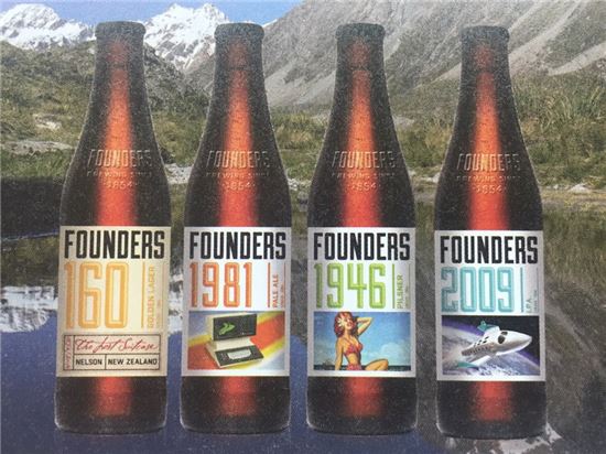 롯데아사히주류가 6월 중 수입·판매하는 오세아니아 크래프트 맥주 '파운더스(뉴질랜드)'