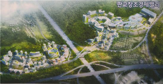 판교제로시티 개발 조감도