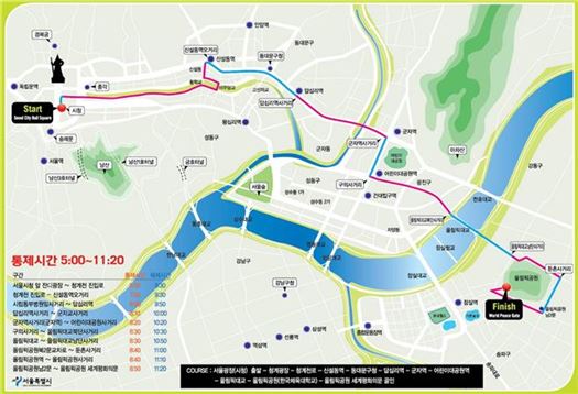 '2016 서울국제우먼스하프마라톤대회' 코스