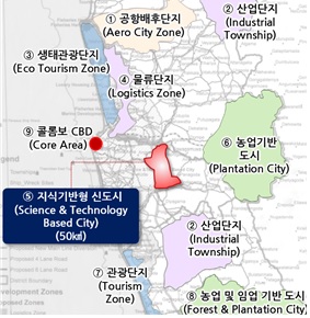스리랑카 콜롬보 수도권 신도시 개발 사업지(자료: 국토교통부)