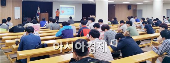 광주북부소방서, 민방위 대원 심폐소생술 교육 실시