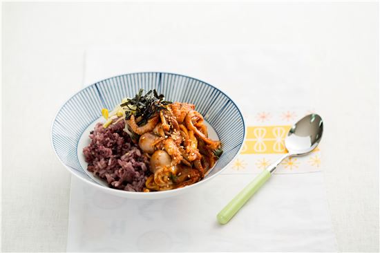 주꾸미 콩나물 비빔밥
