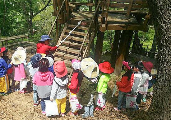 광주 동구, 너릿재 유아숲 체험 프로그램 ‘인기’