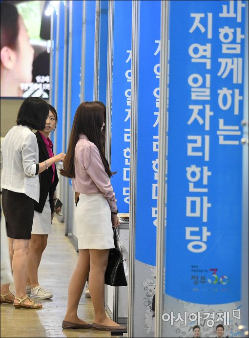 [포토]일자리 박람회 찾은 구직자들