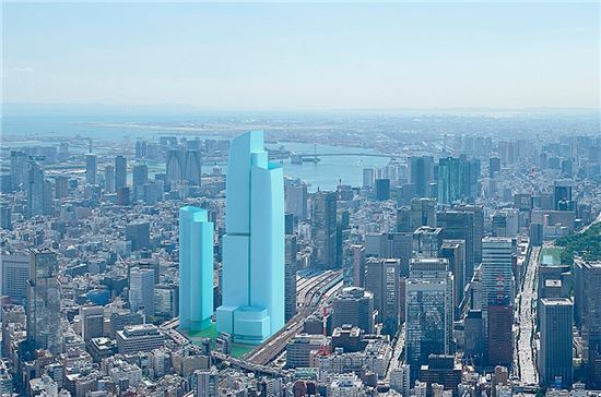 일본 최대 부동산 개발업체인 미쓰비시이스테이트(三菱地所)가 도쿄(東京)역 앞에 세울 예정인 초고층 빌딩 상상도(사진=미쓰비시이스테이트).