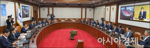 [포토]서울-세종 영상간 국무회의