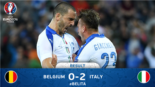 '유로 2016' E조 벨기에-이탈리아. 사진=유로 2016 공식 트위터 계정 캡처