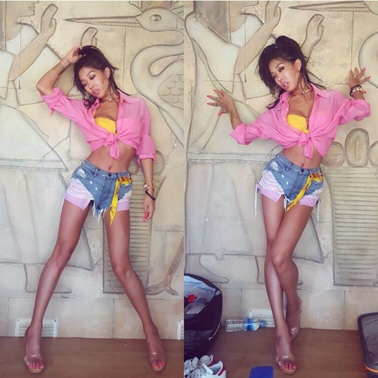 [포토] 제시, 한줌 허리+극세사 각선미…워너비 몸매