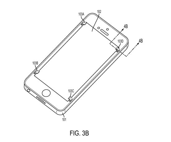 애플이 2014년에 특허 출원한 액정 보호 기술