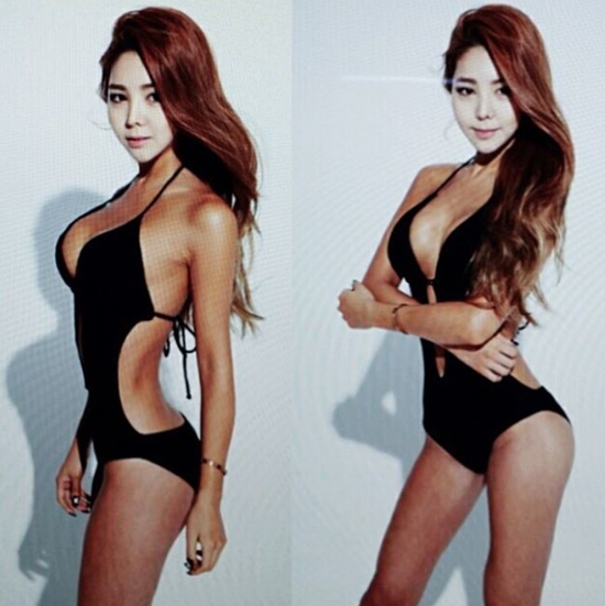 [포토] 김해나, 볼륨 몸매 드러낸 수영복…'섹시미 폭발'