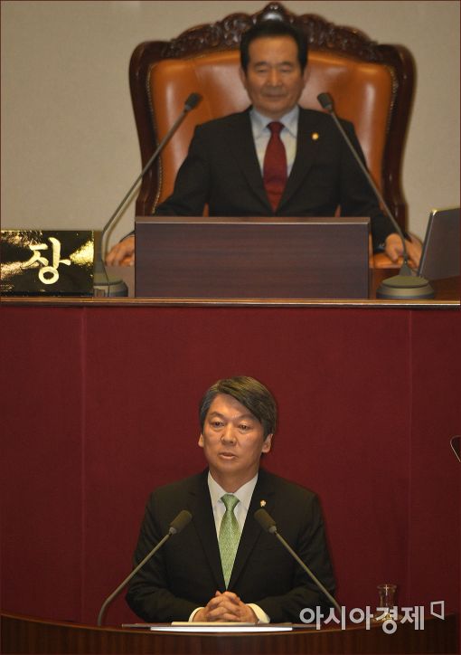 [포토]교섭단체대표연설하는 안철수 대표
