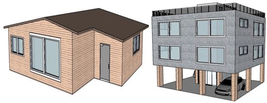 집주인 리모델링 임대사업 건축 전(왼쪽)·후 조감도.
