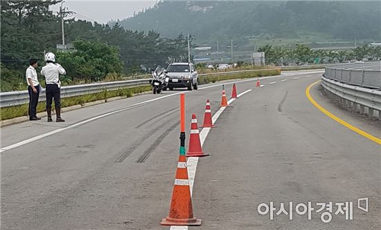 함평경찰, “도로공사 신고현장”확인방문·지도  나서